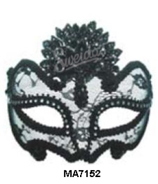 Black Lace Carnival Mask w/diamentes