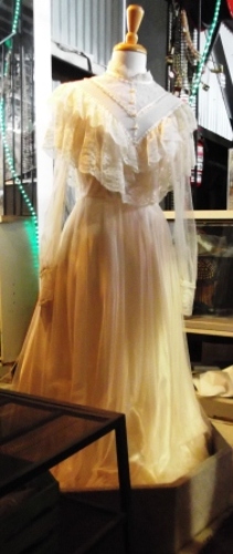 cream Edwardian style wedding dress $250-00