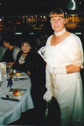 Cream Lace dress worn on a Titanic night