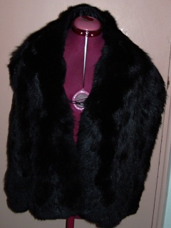 Fur Stole with attached linking chain