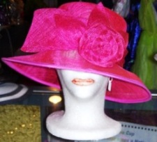 Pink Hat with Bow. $20-00
