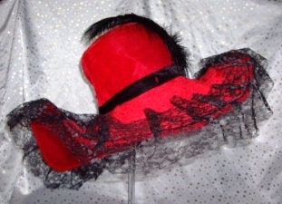 Hat w/Red Feather Pirate Musketeer