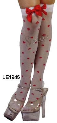 Thigh high Cupid Stockings w/red Bows